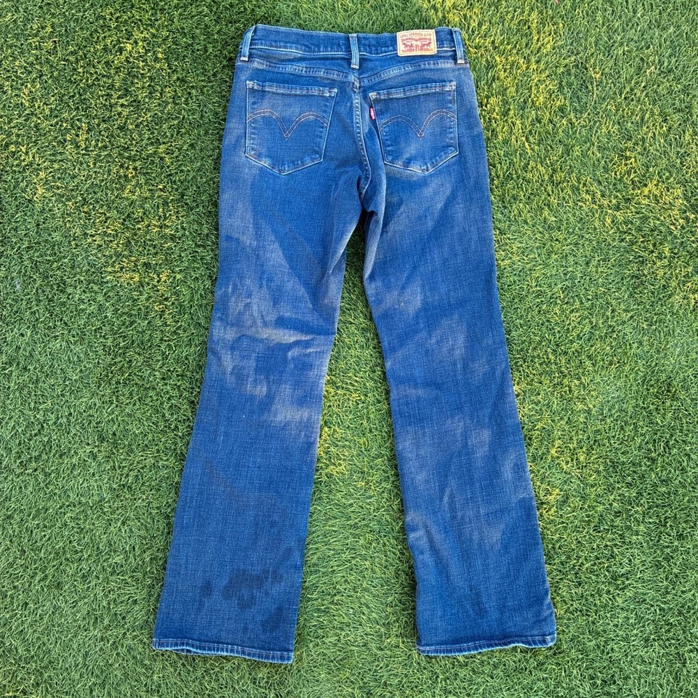 Levi's Classic Bootcut Jeans Women's Size 4 28x29 Blue Wash Denim Western Faded - Picture 2 of 8